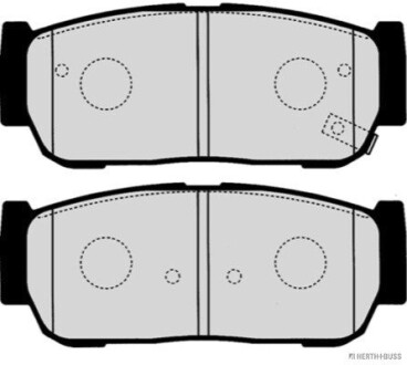 Колодки тормозные дисковые задние KIA SORENTO, SSANGYONG (выр-во) jakoparts j3610403