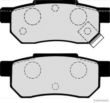 Колодки тормозные дисковые задние HONDA (выр-во) jakoparts j3614004