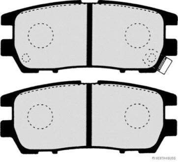 Колодки тормозные дисковые задние MITSUBISHI PAJERO (выр-во) jakoparts j3615005 (фото 1)