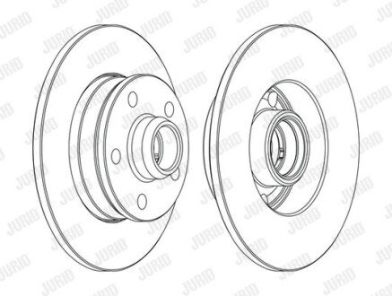 VW Диск Гальмівний задний CORRADO 91- 226 10 8 jurid 561620JC-1