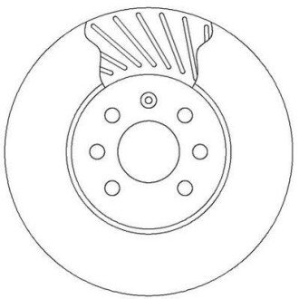 OPEL диск гальмівний передн.вентилір.Astra H,Combo,Meriva 03- jurid 562315JC