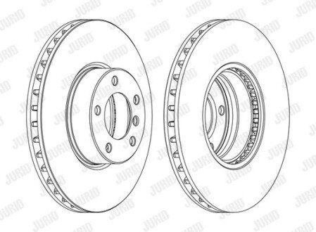 BMW Диск гальмівний передн.5 серия E39 00- jurid 562384JC-1