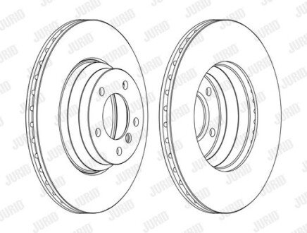 BMW диск гальмівний передн.1 E81/87,3 E90,X1 E84 04- jurid 562395JC-1