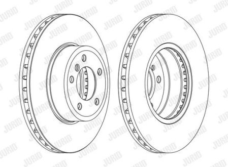 BMW Диск тормозной передн.5 E60 03- jurid 562397JC-1