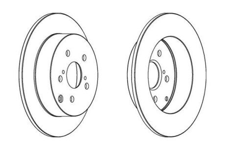 TOYOTA Диск гальмівний задн.Corolla 01- jurid 562415JC