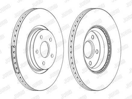 VOLVO диск гальмівний передн.&quot;17&quot; C70,S40 II,V50 04- jurid 562434JC-1