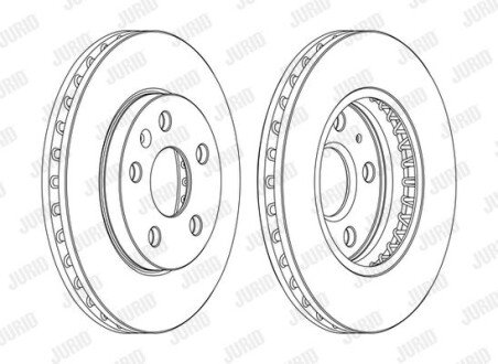 OPEL Диск гальмівний передн.&quot;16&quot; Insignia 08- jurid 562460JC-1