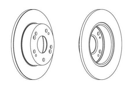 HONDA Диск гальмівний задн. Accord 2.0/2.4 03- jurid 562542JC