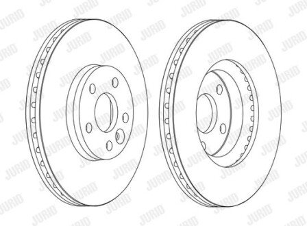 FORD диск гальмівний передн.Monder 07-,S-Max 06-,Kuga 08-,Galaxy 06- jurid 562628JC-1