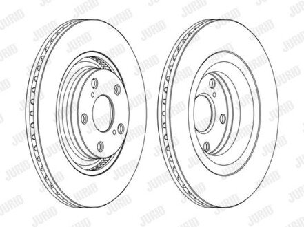 TOYOTA Диск гальмівний передн.Avensis 2.0D-4D/2.2D-4D 08- jurid 562726JC-1