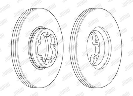 FORD Диск гальмівний передн.лаков.Transit 13- jurid 563122J-1