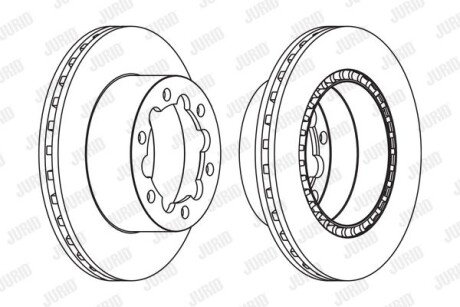 DB Диск тормозной задн.Sprinter,VW Crafter 06- (303,4*28) jurid 569138J