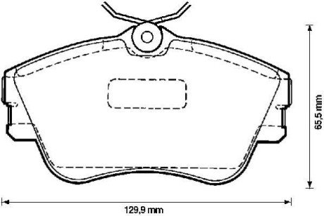 VW гальмівні колодки передн.T4 jurid 571847J