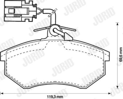 Колодки гальмівні дискові jurid 571856J