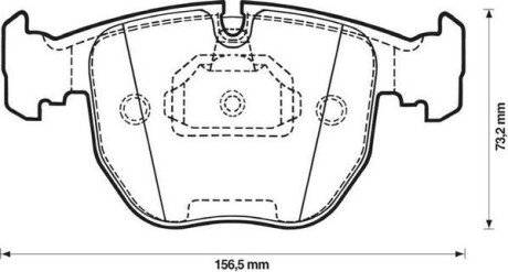 BMW гальмівні колодки передн.5-serie (E39), 7-serie (E38), X5 (E53) jurid 571873J