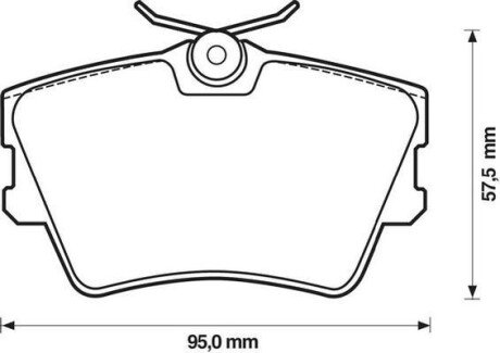 VW Тормозные колодки задн (овал).T4 jurid 571875J