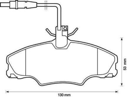 PEUGEOT Тормозные колодки передн. 406 1.6/1.8 95- jurid 571897J