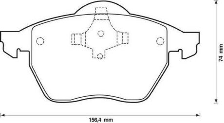 AUDI колодки гальмівні передні A4 94- jurid 571921J