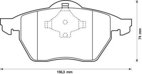 AUDI колодки гальмівні передні PASSAT 2.0 16V 99- jurid 571935J