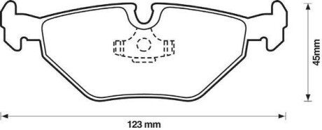 BMW колодки гальмівні задн.E46 318-328 98- jurid 571960J