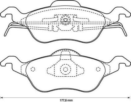 Колодки гальмівні передні FOCUS 1.4-2.0 98- jurid 571967J
