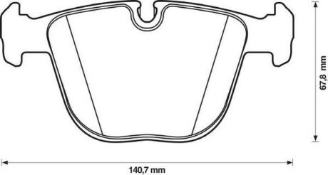 BMW гальмівні колодки задні.5 E60,6 E63,7 E65/66,X5 E70,X6 E71 jurid 571991J