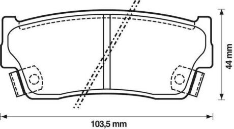 SUZUKI гальмівні колодки передн.Vitara 1,6 88- jurid 572166J