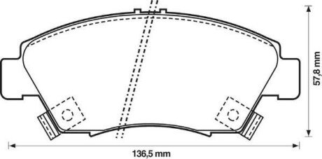 HONDA Колодки гальмівні передн. CIVIC 94- jurid 572340J