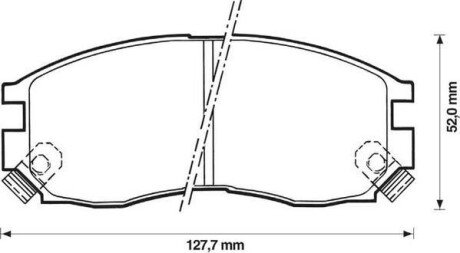 MITSUBISHI гальмівні колодки перед. Colt, Galant, Lancer jurid 572381J