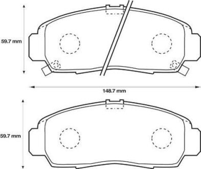 HONDA гальмівні колодки передн.FR-V, Legend 05-,Stream 01- jurid 572449J