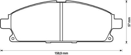 Тормозные колодки пер. Nissan X-Trail 01-, Terrano 95- jurid 572466J