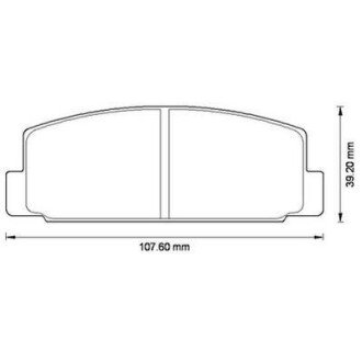 Гальмівні колодки задні MAZDA 6 02-, 323 00-03, 626 99-02, Premacy jurid 572490J