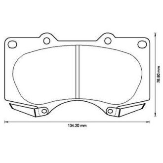 TOYOTA гальм.колодки передн.Land Cruiser 120 jurid 572515J