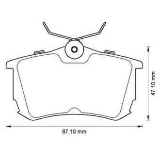 TOYOTA гальмівні колодки задн. Corolla 1.4/1.9 00- jurid 572520J