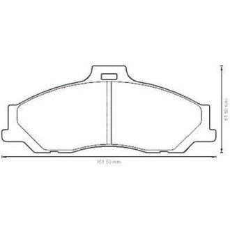 MAZDA гальмівні колодки передні B-serie,BT-50,Ford Ranger 1.8/3.0 96- jurid 572537J