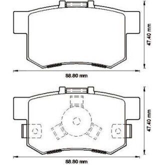 HONDA Тормозные колодки задн.Accord 2.2/2.4 08-,CR-V II 01- jurid 572544J