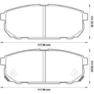 KIA гальмівні колодки дискові Sorento 02- задн. jurid 572549J