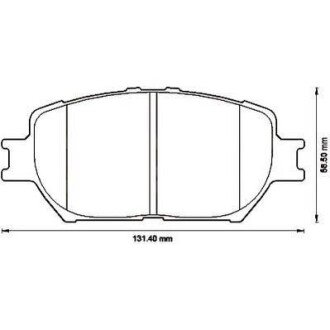 TOYOTA гальмівні колодки передн. Camry 01- jurid 572553J