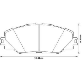 TOYOTA гальмівні колодки передн.Rav 4 III,IV 06-,Auris 10- jurid 572569J