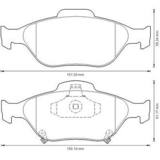 TOYOTA гальмівні колодки передн. Yaris 05- jurid 572576J