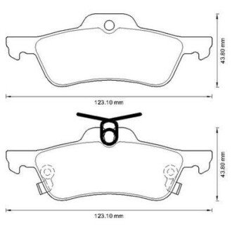 Гальмівні колод. задн. Toyota Yaris 05- jurid 572588J