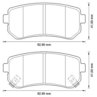 HYUNDAI гальмівні колодки задн. i30 07-,Kia Ceed, Carens 02- jurid 572590J