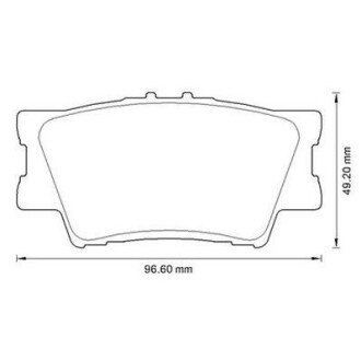 TOYOTA гальмівні колодки задн.Camry V40, Rav 4 05- jurid 572595J