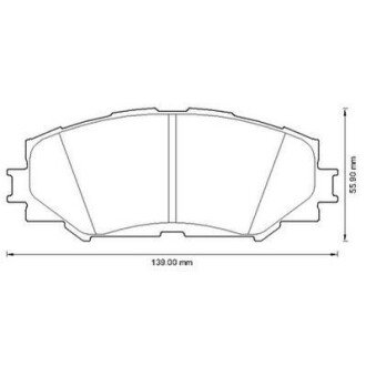 TOYOTA колодки гальмівні передні Auris,Corolla,RAV-4 05- jurid 572598J