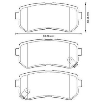 Гальмівні колод. задн. Kia Ceed, Rio, Hyundai Accent jurid 572604J