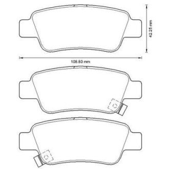 HONDA гальмівні колодки задн.CR-V III,IV 07- jurid 572606J