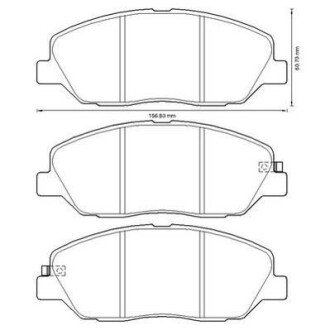 Колодки гальмівні передн. HYUNDAI Santa Fe 06-09 jurid 572607J