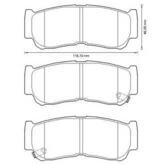 HYUNDAI гальмівні колодки задн.Santa Fe II 06- jurid 572608J