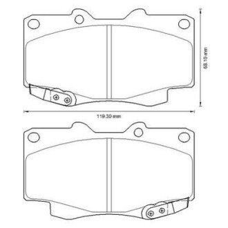 TOYOTA гальмівні колодки передні Hilux 06- jurid 572625J