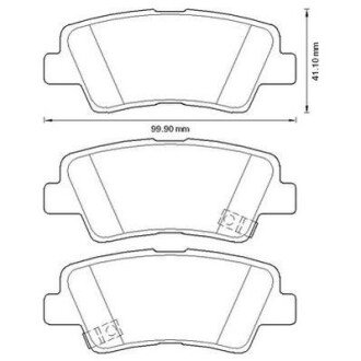 KIA гальмівні колодки задн.Carens,Ceed,Soul,Hyundai i10,20,30,40,Tucson jurid 572629J